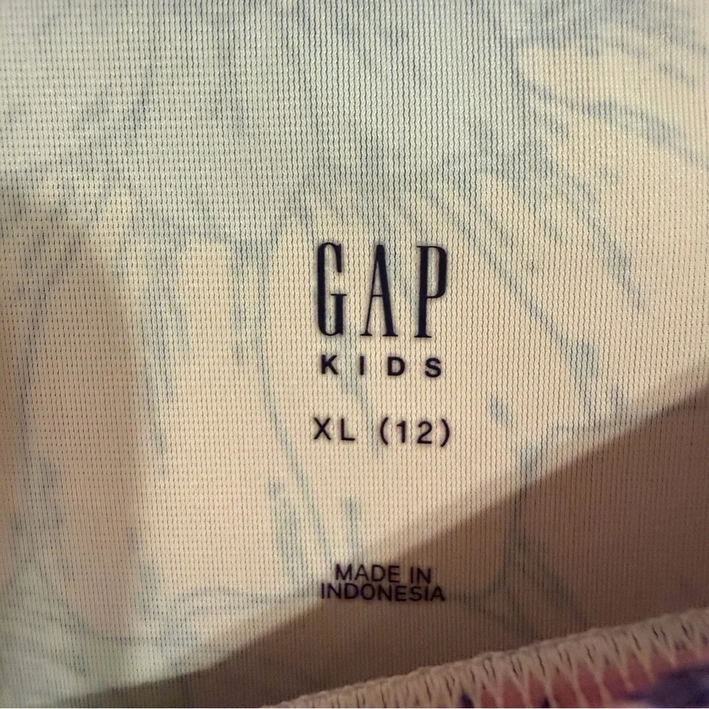 Gap Kids Floral Rash Guard XL 12 Pink Blue Long Sleeve Swim Top UPF